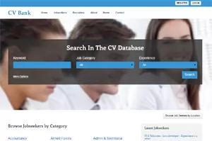 software allowing to create resume database and search websites