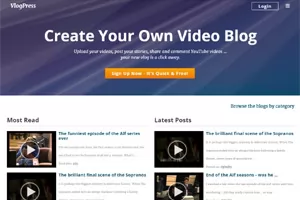 multi-user video blog hosting portal based on atn blogs